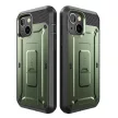 Supcase Unicorn Beetle iPhone 14 Plus szilikon ütésálló tok + övcsipesz + előlap, zöld