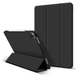   Tech-Protect Smartcase Pen iPad Pro 12.9" (2021) oldalra nyíló okos tok, fekete