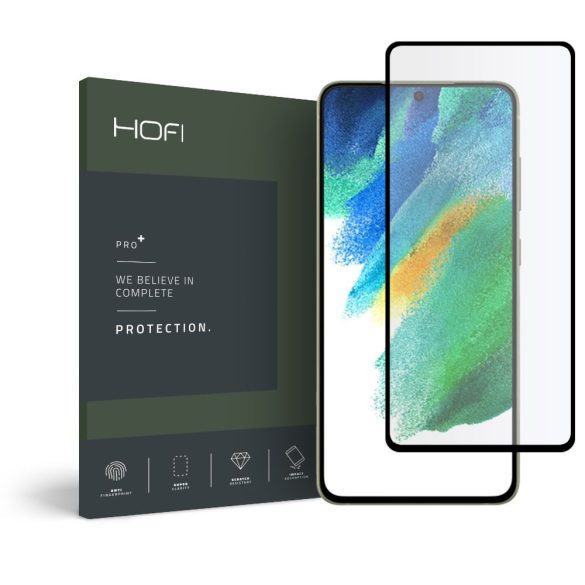 Hofi Glass Pro+ Samsung Galaxy S21 FE 5D Full Glue kijelzővédő edzett üvegfólia (tempered glass) 9H keménységű, fekete