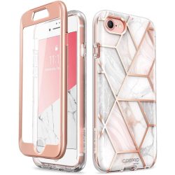   Supcase Cosmo iPhone 7/8/SE (2020)/SE (2022) hátlap, tok, márvány mintás, rózsaszín