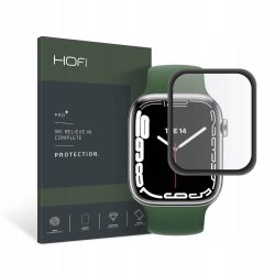   HOFI Hybridpro Apple Watch 7 (45mm) Glass Screen teljes kijelzős edzett üvegfólia (tempered glass), 9H keménységű, fekete