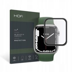   HOFI Hybridpro Apple Watch 7 (41mm) Glass Screen teljes kijelzős edzett üvegfólia (tempered glass), 9H keménységű, fekete