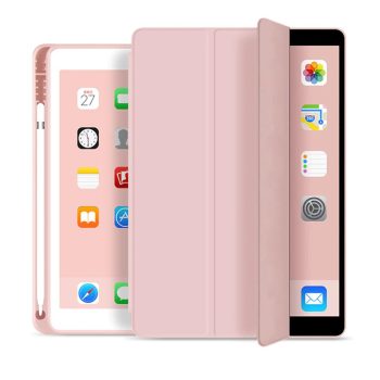  Tech-Protect Sc Pen iPad Air 10.9" 4/5 (2020/2022)/iPad Air 11" (2024/2025) oldalra nyíló okos tok, érintőceruza tartóval, rózsaszín