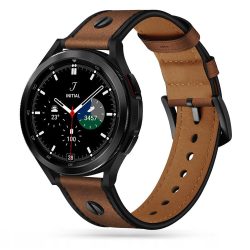   Tech-Protect Screwband Samsung Galaxy Watch 4 40/42/44/46mm bőr óraszíj, barna