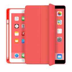   Tech-Protect Smartcase Pen iPad 7/8/9 10.2" (2019/2020/2021) oldalra nyíló okos tok, érintőceruza tartóval, piros