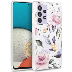  Tech-Protect Floral Samsung Galaxy A53 5G hátlap, tok, mintás, fehér