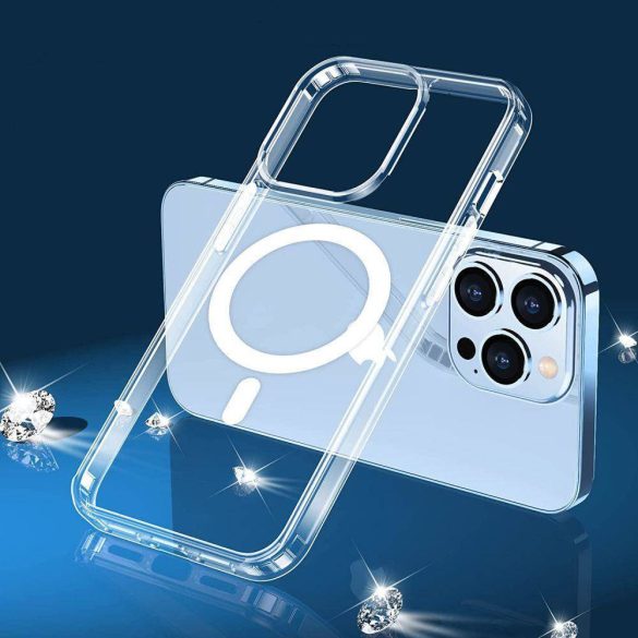 Tech-Protect Magmat MagSafe iPhone 13 Mini hátlap, tok, átlátszó
