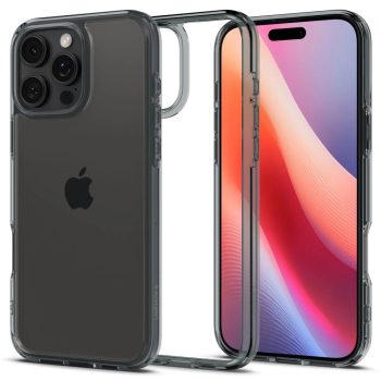   Spigen Ultra Hybrid iPhone 16 Pro Max tok, szürke, átlátszó