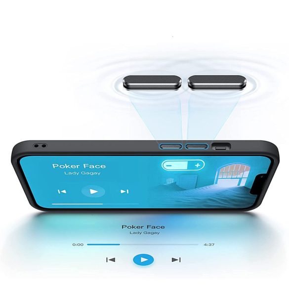 Tech-Protect Magmat Magsafe iPhone 14 Pro hátlap, tok, fekete-átlátszó
