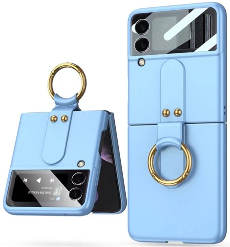 Tech-Protect Icon Ring Samsung Galaxy Z Flip 4 hátlap, tok, világoskék