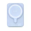 Tech-Protect PB10 Lifemag Magsafe Powerbank Magsafe kompatibilis hordozható külső akkumulátor és vezeték nélküli töltő, 5000 mAh, 15W, világoskék