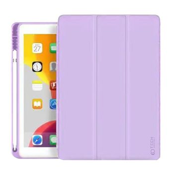   Tech-Protect Sc Pen iPad Air 10.9" 4/5 (2020/2022)/iPad Air 11" (2024/2025) oldalra nyíló okos tok, érintőceruza tartóval, ibolya