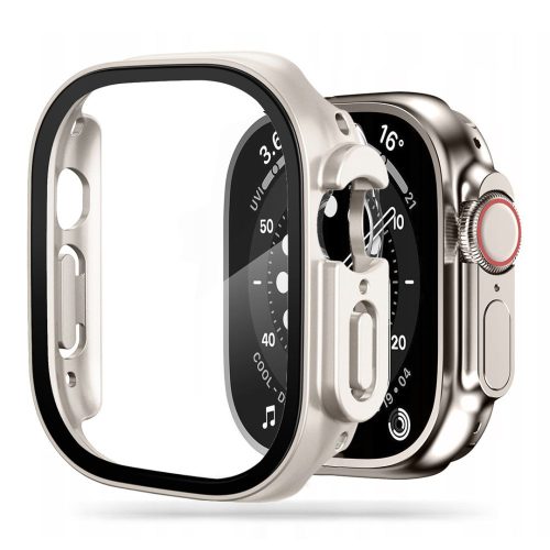 Tech-Protect Defense 360 Apple Watch Ultra (49 mm) előlap, tok, szürke-átlátszó