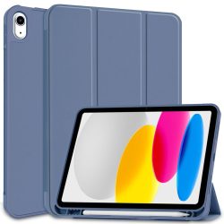   Tech-Protect Smartcase Pen iPad 10.9", 10. gen. (2022) oldalra nyíló okos tok, érintőceruza tartóval, kék