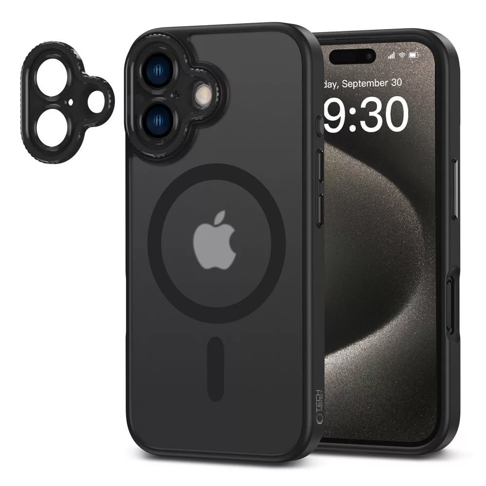 TECH-PROTECT MAGCAM MAGSAFE iPhone 16 MATT, FEKETE - TOK-STO
