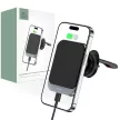 Tech-Protect MM15W-V2 Magnetic Magsafe Vent Car Mount Wireless Charger,Magsafe kompatibilis vezeték nélküli töltő és tartó, szellőzőrácsra, mágneses, 15W, fekete