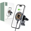 Tech-Protect MM15W-V5 Magnetic Magsafe Vent Car Mount Wireless Charger, Magsafe kompatibilis vezeték nélküli töltő és tartó, szellőzőrácsra, mágneses, 15W, fekete