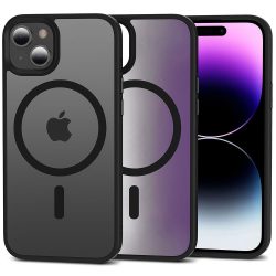   Tech-Protect Magmat Magsafe iPhone 15 hátlap, tok, matt fekete