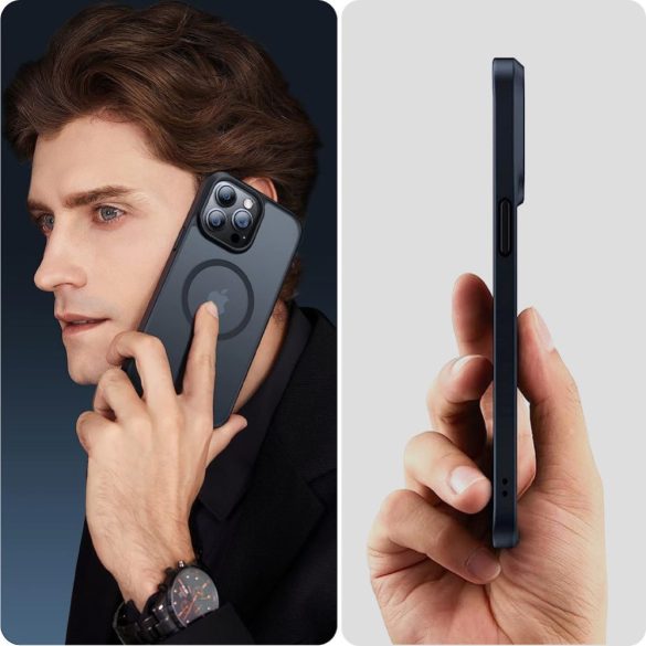 Tech-Protect Magmat Magsafe iPhone 15 hátlap, tok, matt fekete