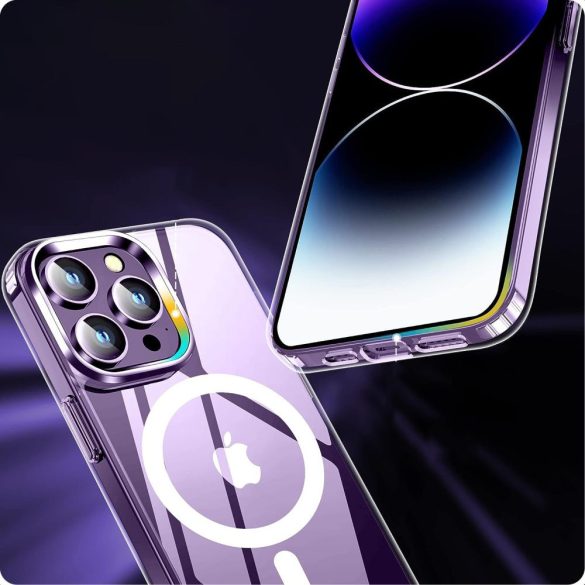 Tech-Protect Flexair Hybrid Magsafe iPhone 15 Pro Max ütésálló hátlap, tok, átlátszó