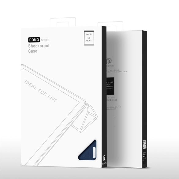 Dux Ducis Domo Series Samsung Galaxy Tab A8 10.5" X200/X205 (2021) oldalra nyíló smart tok, fekete