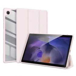   Dux Ducis Toby Series Samsung Galaxy Tab A8 10.5" X200/X205 (2021) ütésálló, oldalra nyíló smart tok, érintőceruza tartóval, rózsaszín