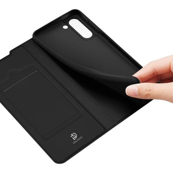 Dux Ducis Skin Pro Samsung Galaxy S21 FE oldalra nyíló tok, fekete