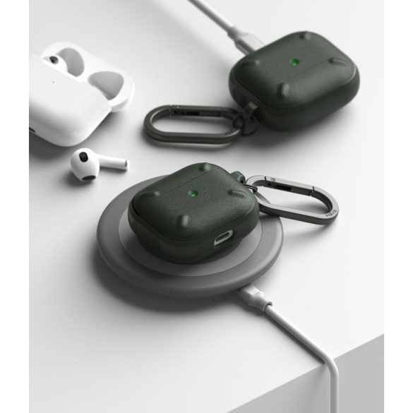 Ringke Onyx Apple Airpods 3 szilikon tok, sötétzöld