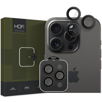   Hofi Camring Pro+ Iphone 15 Pro/15 Pro Kameravédő üvegfólia, fekete