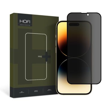   HOFI ANTI SPY GLASS PRO+ iPhone 15 PRIVACY, betekintés védett üvegfólia, fekete