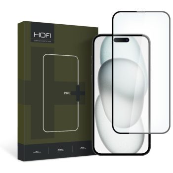   Hofi Glass Pro+ Iphone 15 5D teljes kijelzős üvegfólia, fekete
