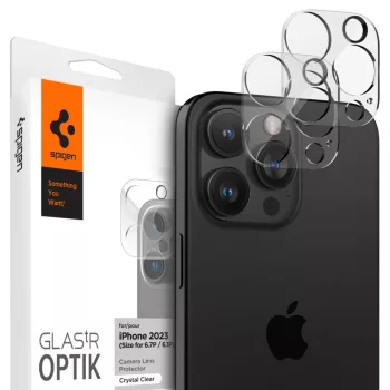   Spigen Optik TR EZ FIT iPhone 14 Pro/14 Pro Max/15 Pro/15 Pro Max 2db kameravédő üvegfólia