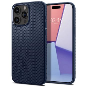   Spigen Liquid Air tok iPhone 15 Pro Max 6,7", sötétkék