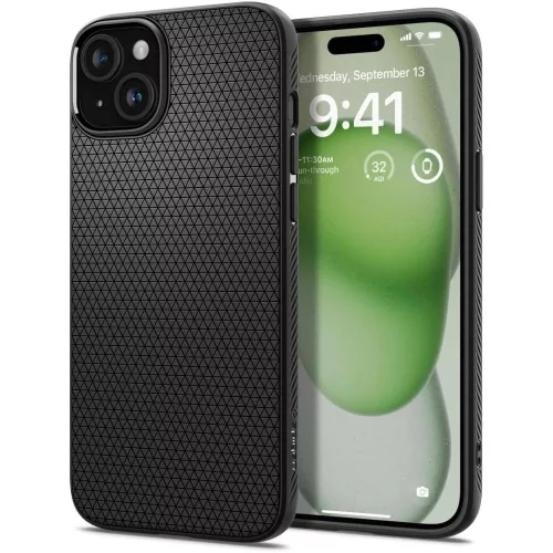 Spigen Liquid Air tok iPhone 14 Plus/15 Plus 6.7" matt, fekete