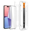 Spigen Glas.TR FC iPhone 15 Pro Max 6.7" "EZ FIT" 2 db edzett üvegfólia, fekete keret AGL06873