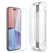 Spigen Glas.TR iPhone 15 6.1" iPhone 15 6.1" "EZ FIT" 2 db, átlátszó edzett üvegfólia AGL06903