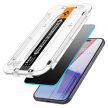 Spigen Glas.TR EZ Fit Privacy iPhone 15 2db betekintésgátló üvegfólia, felrakó kerettel