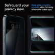 Spigen Glas.TR EZ Fit Privacy iPhone 15 2db betekintésgátló üvegfólia, felrakó kerettel