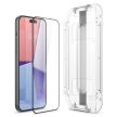 Spigen Glas.TR FC iPhone 15 6.1" iPhone 15 6.1" "EZ FIT" edzett üvegfólia, fekete keret AGL06908