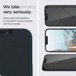 Spigen edzett üvegfólia GLAS.TR "EZ FIT" 2-PACK iPhone 13 PRO MAX PRIVACY