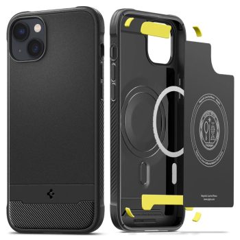   SPIGEN Rugged Armor Mag tok iPhone 14 Plus/15 Plus 6,7" Magsafe matt, fekete