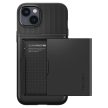 Spigen Slim Armor CS iPhone 14 Plus/15 Plus ütésálló hátlap, tok, kártyatartóval, fekete