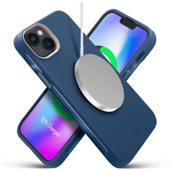   Spigen Cyrill Ultra Color iPhone 14 Plus/15 Plus MagSafe szilikon hátlap tok, kék