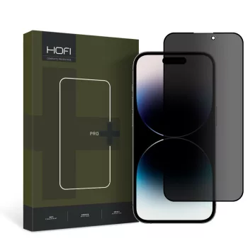   HOFI ANTI SPY GLASS PRO+ iPhone 14 PRO PRIVACY, betekintés védett üvegfólia, fekete
