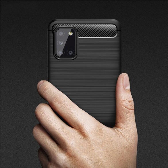 Tech-Protect Carbon Flexible Samsung Galaxy A31 hátlap, tok, fekete