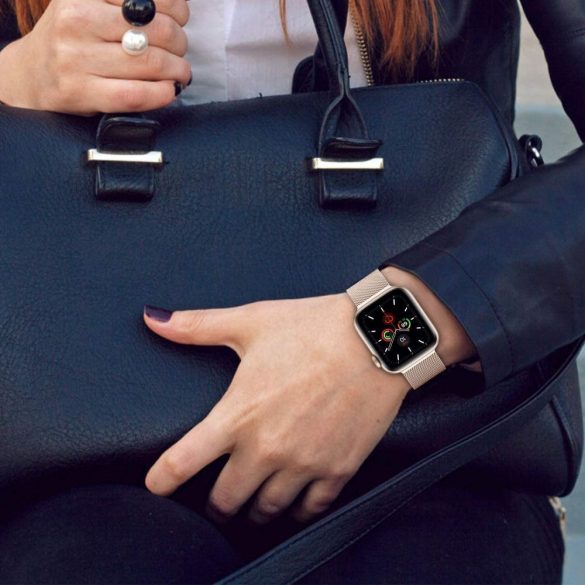 Tech-Protect Milaneseband Apple Watch 38/40mm fém óraszíj, rozé arany