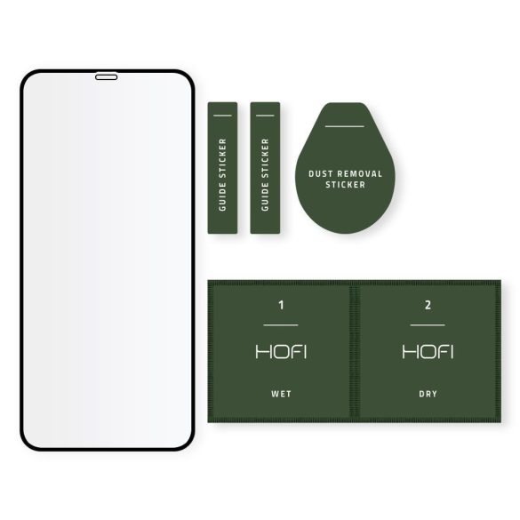 Hofi Glass Pro+ iPhone 12/12 Pro 5D Full Glue kijelzővédő edzett üvegfólia (tempered glass) 9H keménységű, fekete