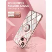 Supcase Cosmo iPhone 13 hátlap, tok, márvány mintás, rózsaszín