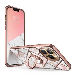   Supcase Cosmo iPhone 13 Pro hátlap, tok, márvány mintás, rózsaszín