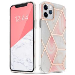   Tech-Protect Marble iPhone 12/12 Pro hátlap, tok, márvány mintás, rózsaszín